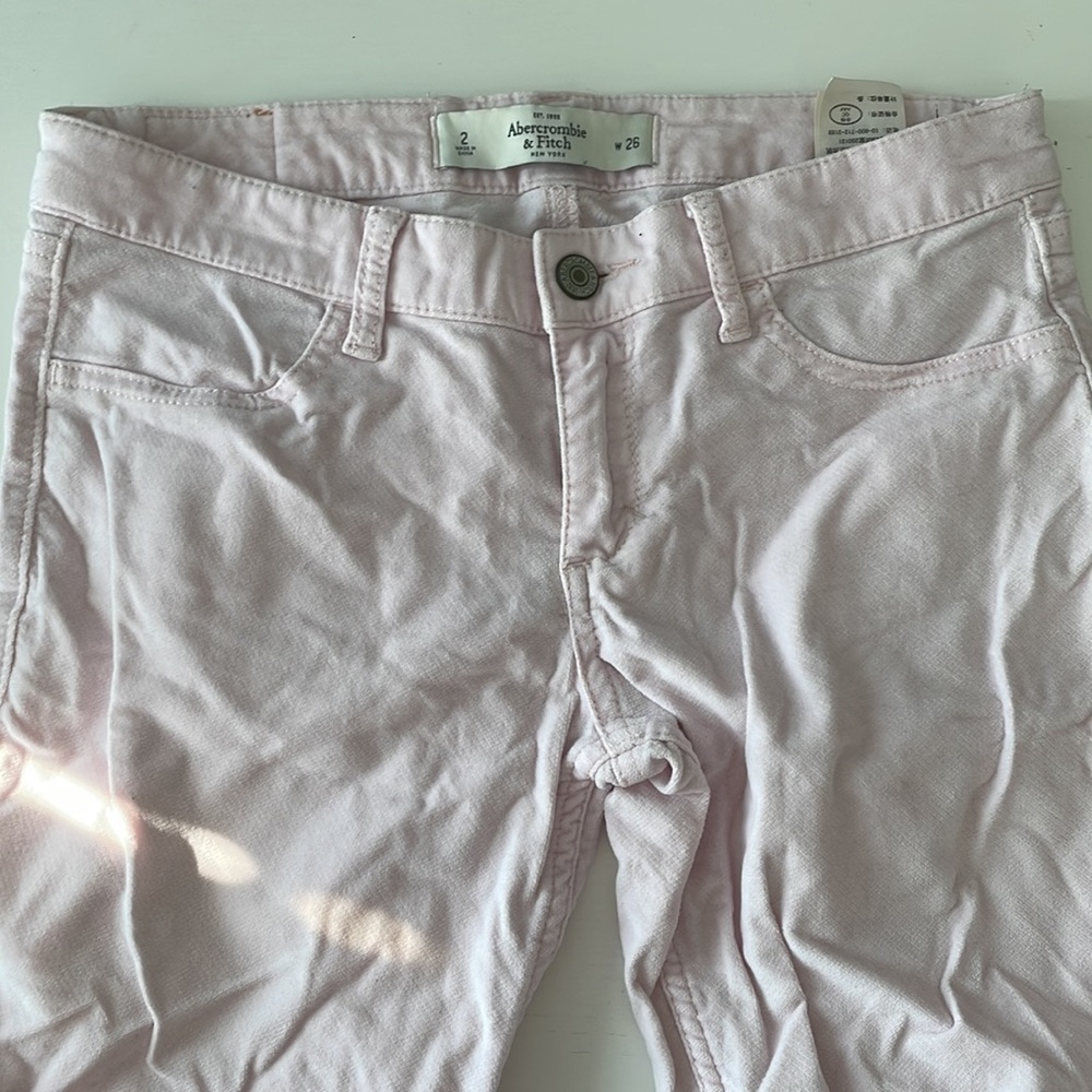 Velvet Abercrombie & Fitch Size 2 Women’s Jeans W 26 Skinny Fit Baby Pink Pants